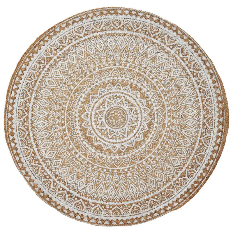 Flachwebeteppich Agra White