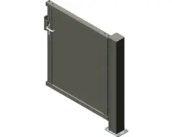 Anschlusstor ALBERTS Mosaik rechts öffnend 1200 x 1400 mm Füllung Glattblech inkl. einem Pfosten anthrazit