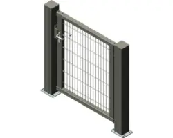 Einzeltor ALBERTS Mosaikk rechts öffnend 1200 x 1400 mm Füllung Doppelstabmatte 6/5/6 inkl. zwei Pfosten anthrazit