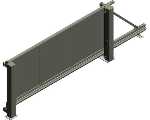 Schiebetor ALBERTS Mosaik rechts öffnend 3000 x 1200 mm freitragend Füllung Glattblech anthrazit