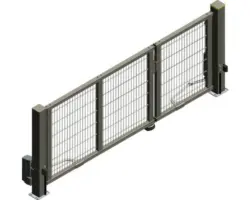 Doppeltor ALBERTS Mosaik rechts öffnend 3340 x 1600 mm Füllung Doppelstabmatte 6/5/6 inkl. zwei Pfosten anthrazit