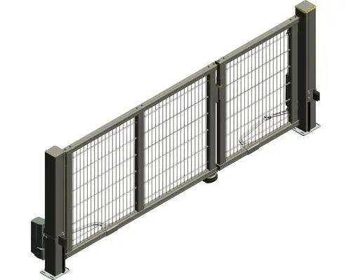 Doppeltor ALBERTS Mosaik rechts öffnend 3340 x 1600 mm Füllung Doppelstabmatte 6/5/6 inkl. zwei Pfosten anthrazit