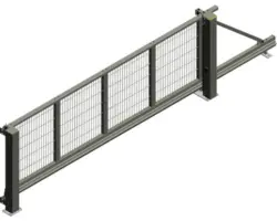 Schiebetor ALBERTS Mosaik rechts öffnend 4000 x 1200 mm freitragend Füllung Doppelstabmatte 6/5/6 anthrazit