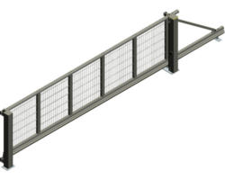Schiebetor ALBERTS Mosaik rechts öffnend 5000 x 1600 mm freitragend Füllung Doppelstabmatte 6/5/6 anthrazit