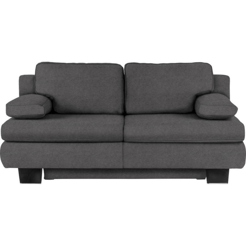 Schlafsofa in Webstoff Dunkelgrau