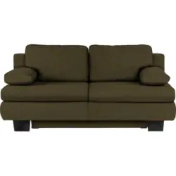 Schlafsofa in Flachgewebe Olivgrün