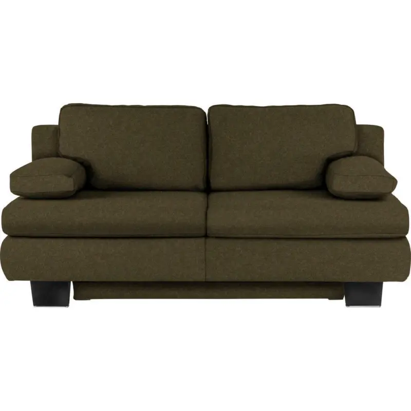 Schlafsofa in Flachgewebe Olivgrün
