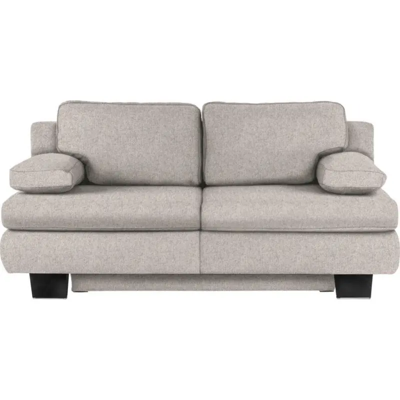 Schlafsofa in Webstoff Hellgrau