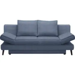 Schlafsofa in Webstoff Blau
