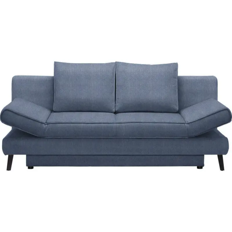 Schlafsofa in Webstoff Blau