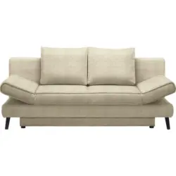 Schlafsofa in Webstoff Beige