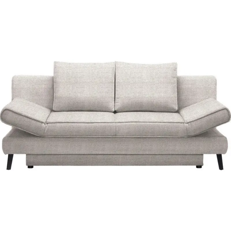 Schlafsofa in Webstoff Naturfarben
