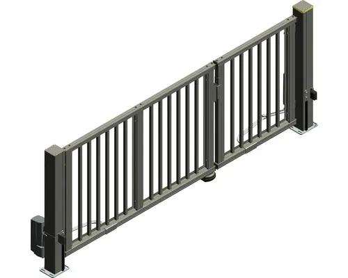 Doppeltor ALBERTS Mosaik rechts öffnend 3340 x 1600 mm Füllung Vierkantstäbe inkl. zwei Pfosten anthrazit