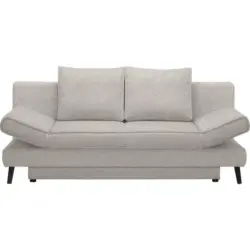 Schlafsofa in Webstoff Hellgrau