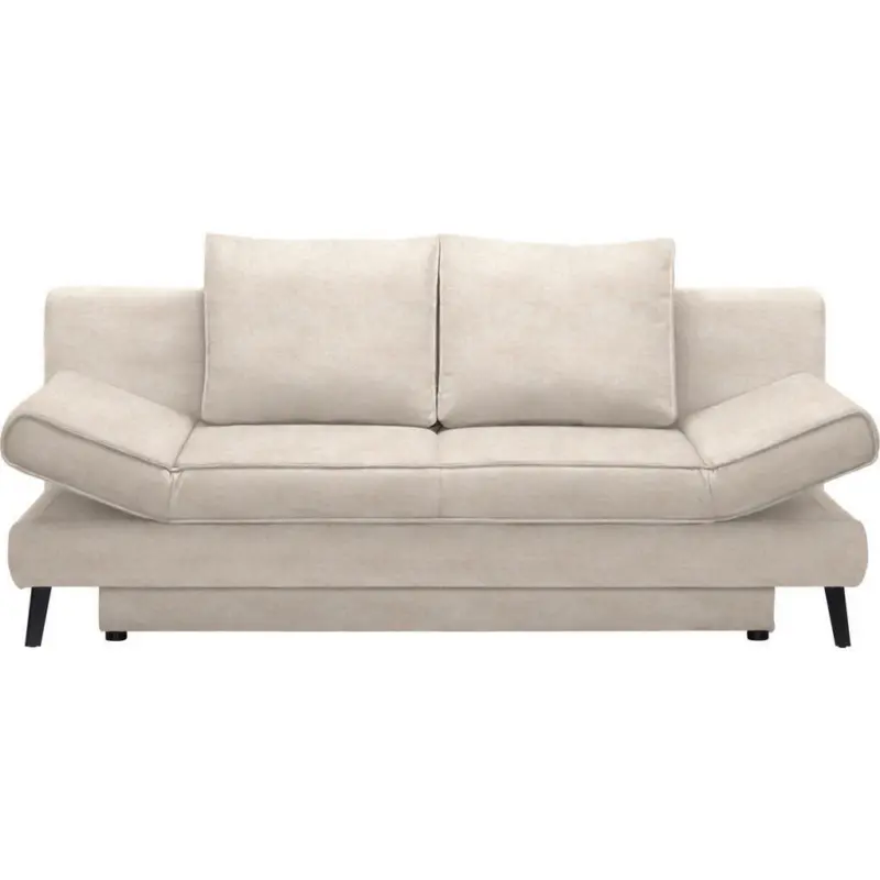 Schlafsofa in Flachgewebe Sandfarben