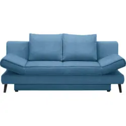 Schlafsofa in Webstoff Türkis