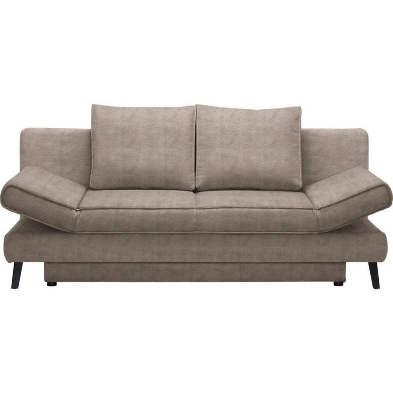 Schlafsofa in Webstoff Taupe