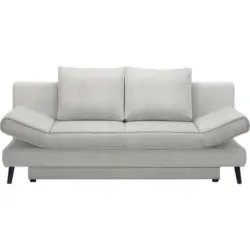 Schlafsofa in Webstoff Weiß