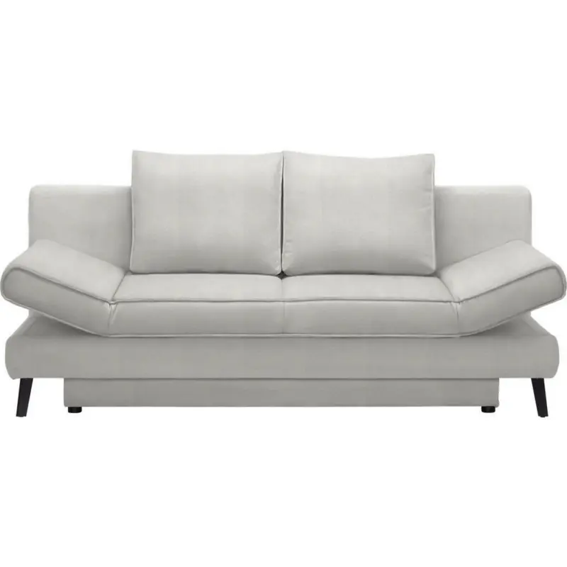Schlafsofa in Webstoff Weiß