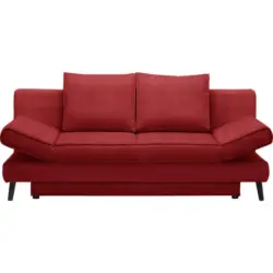 Schlafsofa in Webstoff Rot