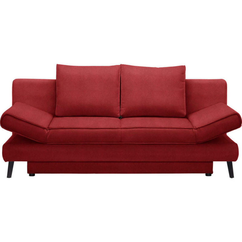 Schlafsofa in Webstoff Rot