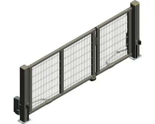 Doppeltor ALBERTS Mosaik rechts öffnend 3340 x 1400 mm Füllung Doppelstabmatte 6/5/6 inkl. zwei Pfosten anthrazit