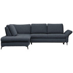 Ecksofa in Webstoff Blau