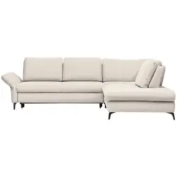 Ecksofa in Webstoff Beige