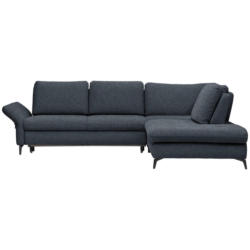 Ecksofa in Webstoff Blau