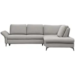 Ecksofa in Webstoff Grau