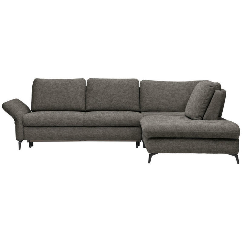 Ecksofa in Webstoff Graubraun