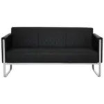 XXXLutz Lauterach - Ihr M&ouml;belhaus bei Bregenz Dreisitzer-Sofa in Lederlook Schwarz, Hellgrau