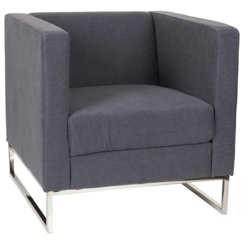 Sessel in Mikrofaser Dunkelgrau