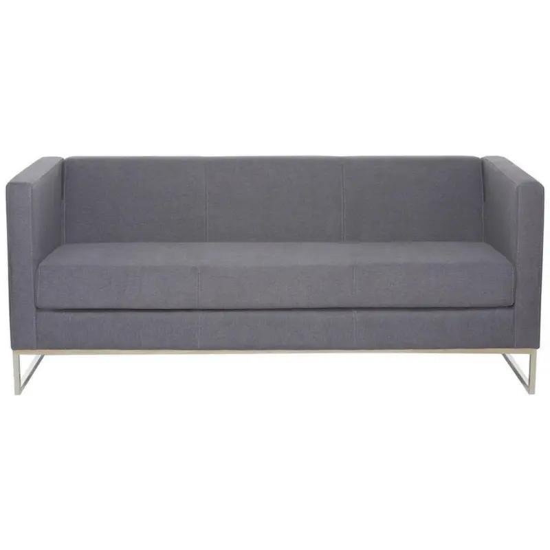 Dreisitzer-Sofa in Mikrofaser Dunkelgrau