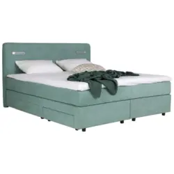 Boxspringbett 120/200 cm in Türkis