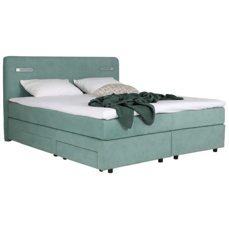 Boxspringbett 120/200 cm in Türkis