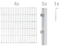 Doppelstabmattenset ALBERTS 6/5/6 800 x 80 cm feuerverzinkt