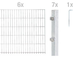 Doppelstabmattenset ALBERTS 6/5/6 1200 x 80 cm feuerverzinkt