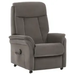 Fernsehsessel in Mikrofaser Graubraun