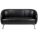 XXXLutz Lauterach - Ihr M&ouml;belhaus bei Bregenz Dreisitzer-Sofa in Lederlook Schwarz