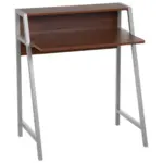 XXXLutz Lauterach - Ihr M&ouml;belhaus bei Bregenz Schreibtisch 78/89/51 cm in Silberfarben, Walnussfarben