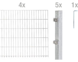 Doppelstabmattenset ALBERTS 6/5/6 800 x 140 cm feuerverzinkt