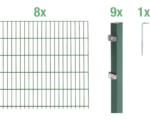 Hornbach Doppelstabmattenset ALBERTS 6/5/6 1600 x 160 cm grün