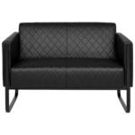 XXXLutz Lauterach - Ihr Möbelhaus bei Bregenz Zweisitzer-Sofa in Lederlook Schwarz