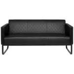 XXXLutz Lauterach - Ihr M&ouml;belhaus bei Bregenz Dreisitzer-Sofa in Lederlook Schwarz