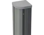 Hornbach Eckpfosten GroJa Flex, Lumino variabel im Winkel zum Einbetonieren inkl. Pfostenkappe 9 x 9 x 240 cm silbergrau