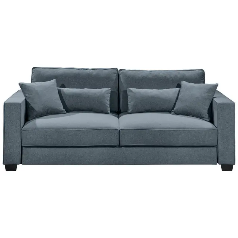 Schlafsofa in Mikrovelours Blau