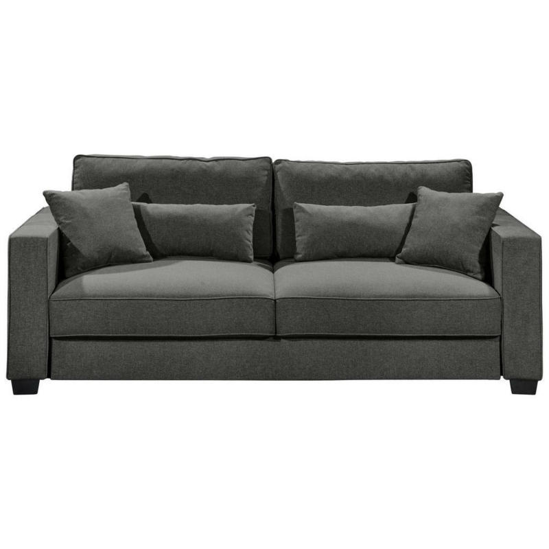Schlafsofa in Mikrovelours Anthrazit