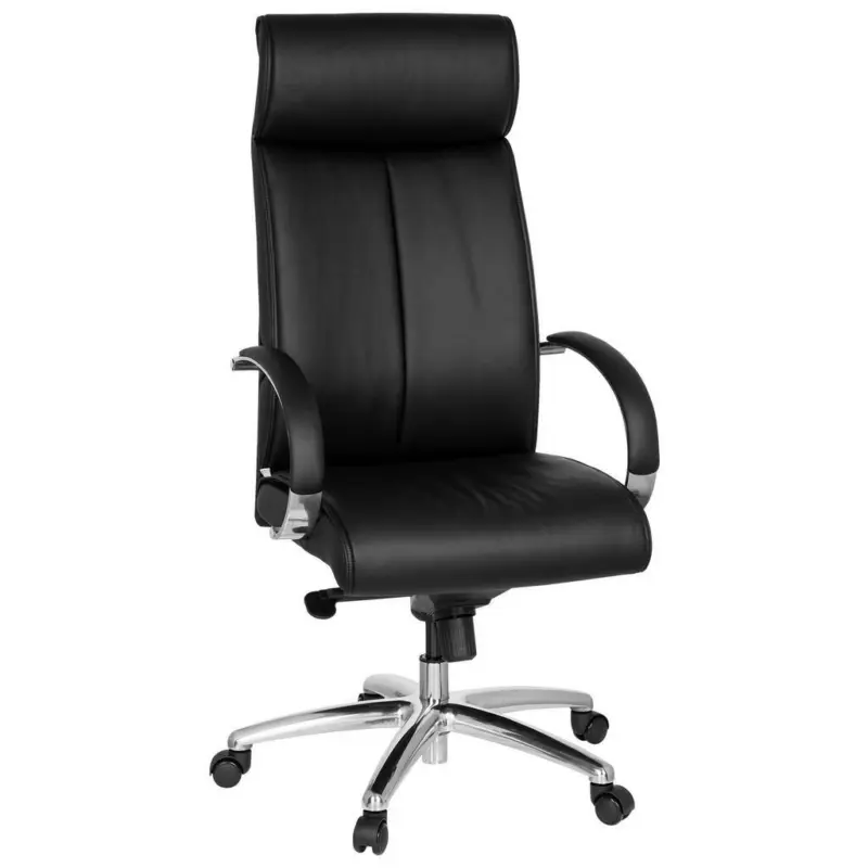 Chefsessel in Lederlook Schwarz