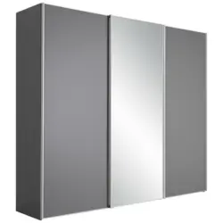 Schwebetürenschrank in Dunkelgrau